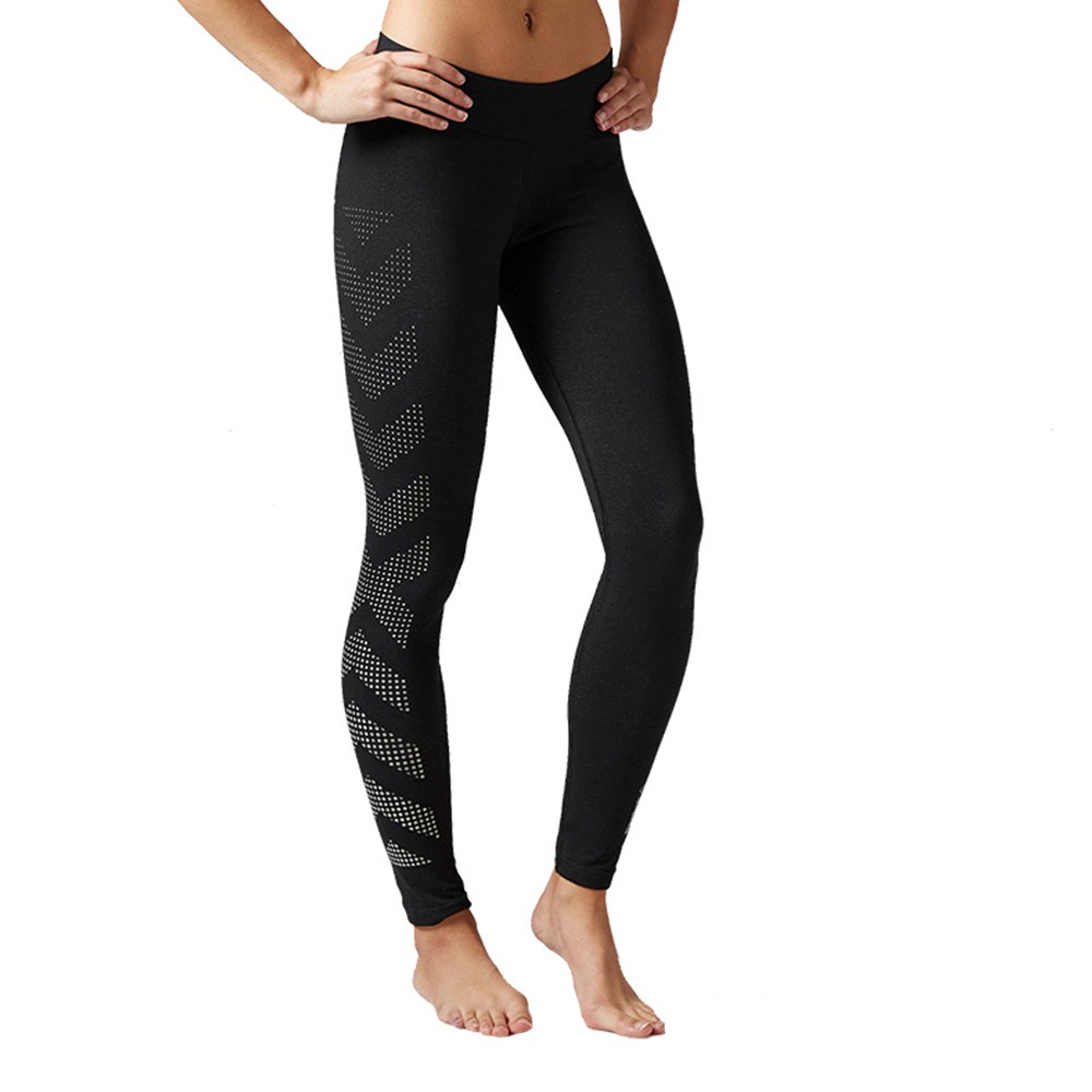 Леггинсы женские Reebok Quik Cotton Burnout черные BR2198 изображение 1
