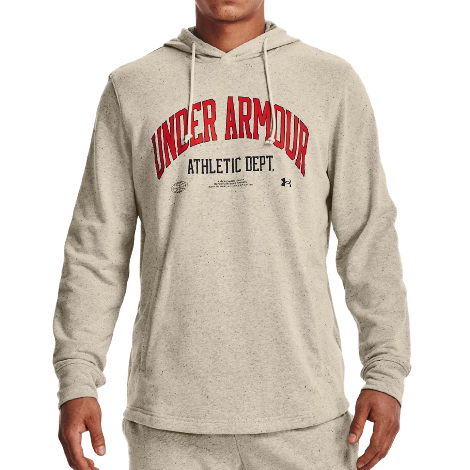 Толстовка чоловіча Under Armour Rival Try Athlc Dept Hd бежева 1370354-279 — фото 1