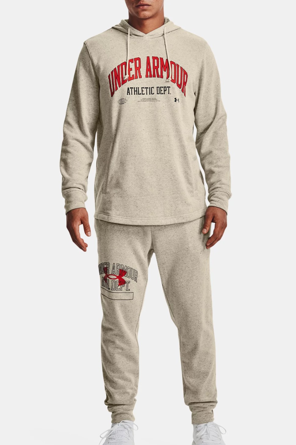 Толстовка чоловіча Under Armour Rival Try Athlc Dept Hd бежева 1370354-279 — фото 4