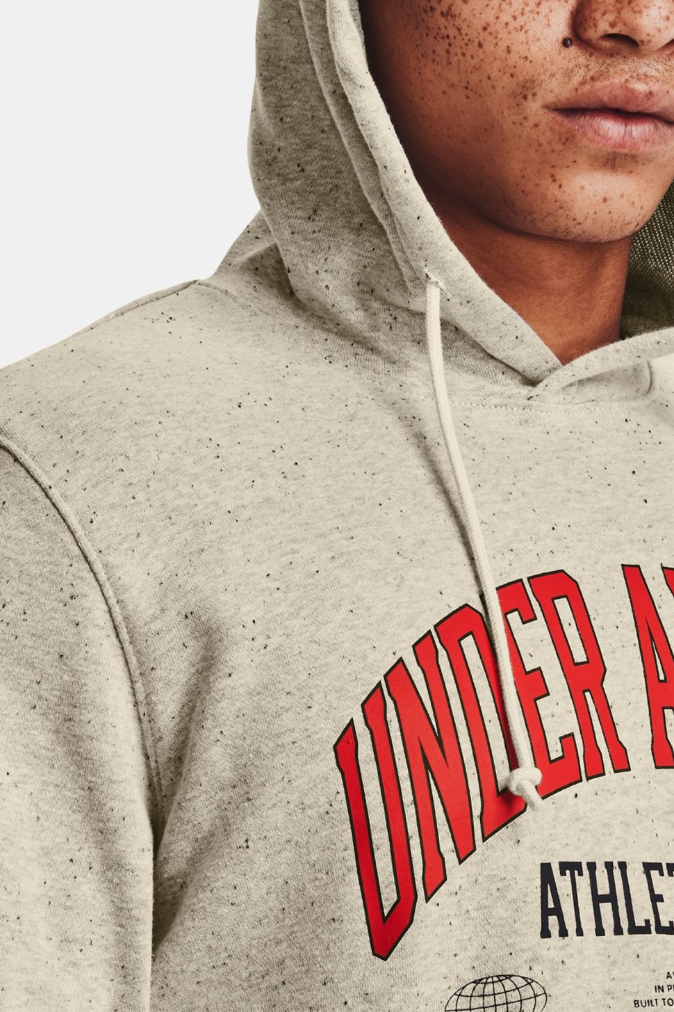 Толстовка чоловіча Under Armour Rival Try Athlc Dept Hd бежева 1370354-279 — фото 7