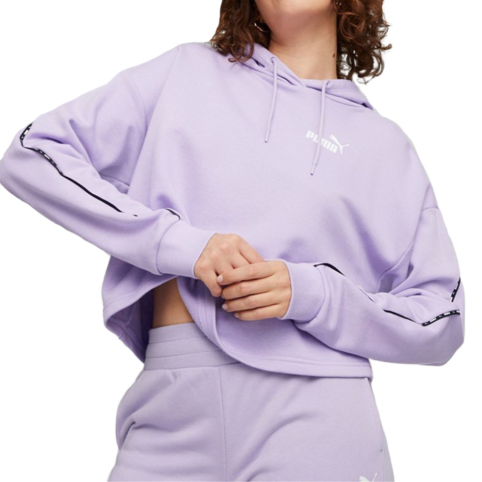 Толстовка жіноча Puma PUMA POWER Tape Hoodie фіолетова 67363225 — фото 1