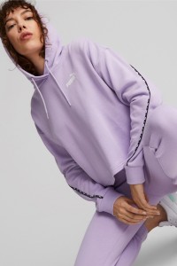 Толстовка жіноча Puma PUMA POWER Tape Hoodie фіолетова 67363225 изображение 3