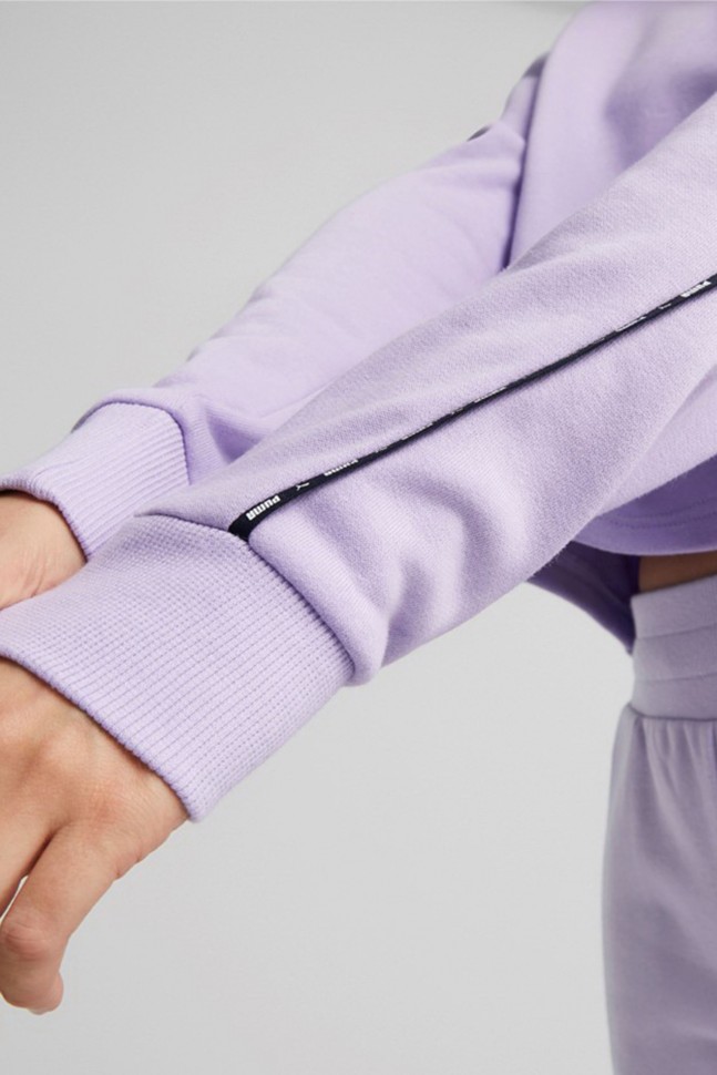 Толстовка жіноча Puma PUMA POWER Tape Hoodie фіолетова 67363225 изображение 6