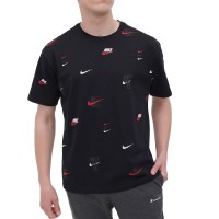 Футболка чоловіча Nike M NSW TEE M90 12MO LBR AOP чорна DZ2991-010 изображение 1