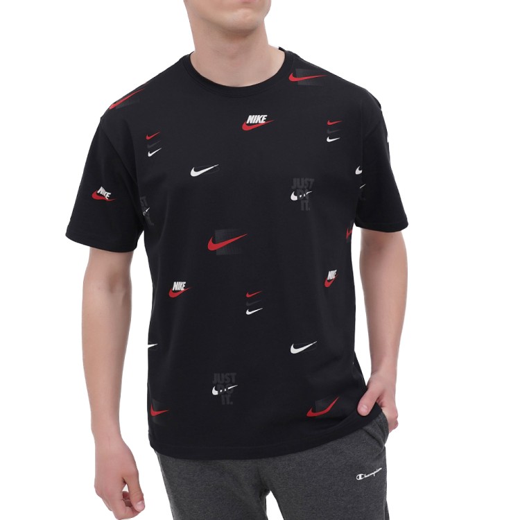 Футболка чоловіча Nike M NSW TEE M90 12MO LBR AOP чорна DZ2991-010 изображение 1