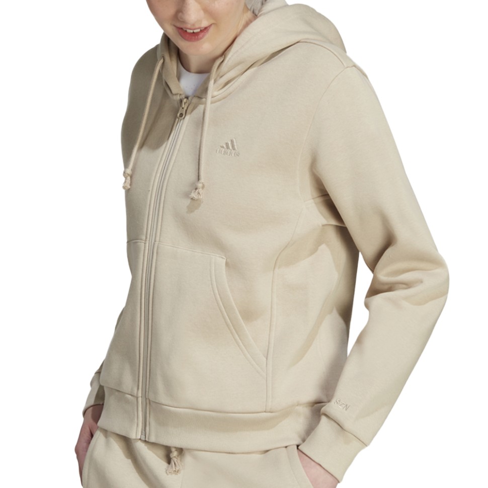 Толстовка жіноча Adidas W ALL SZN FZ HD бежева IM0313 — фото 1