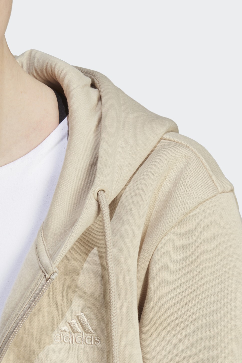 Толстовка жіноча Adidas W ALL SZN FZ HD бежева IM0313 — фото 5