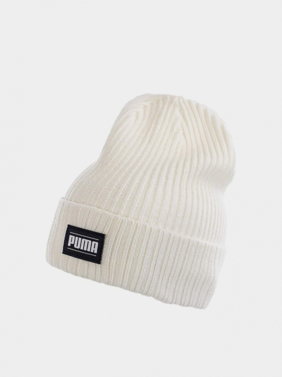 Шапка   Puma Ribbed Classic Cuff Beanie біла 02403806 — фото 2