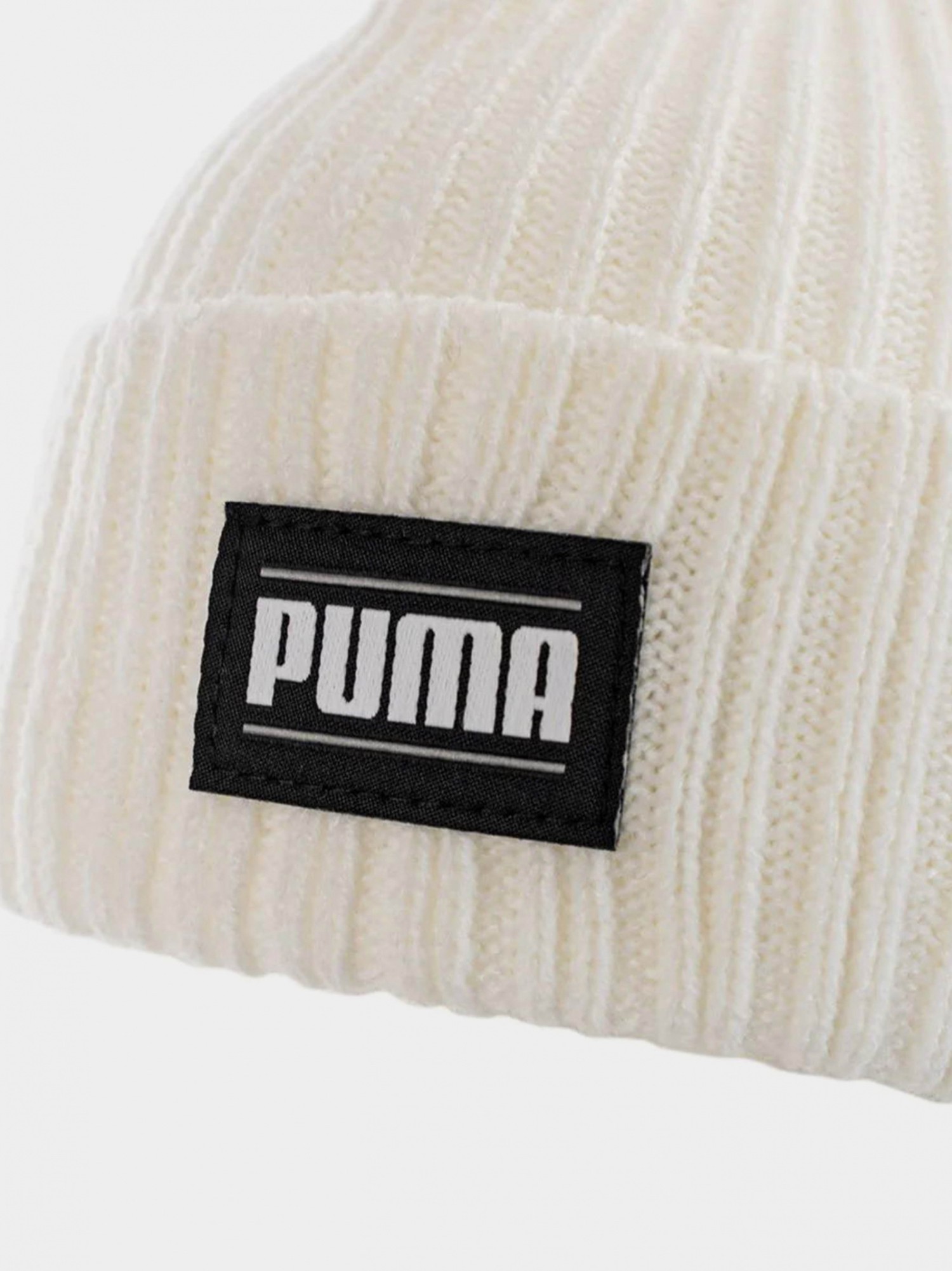 Шапка   Puma Ribbed Classic Cuff Beanie белая 02403806 изображение 3
