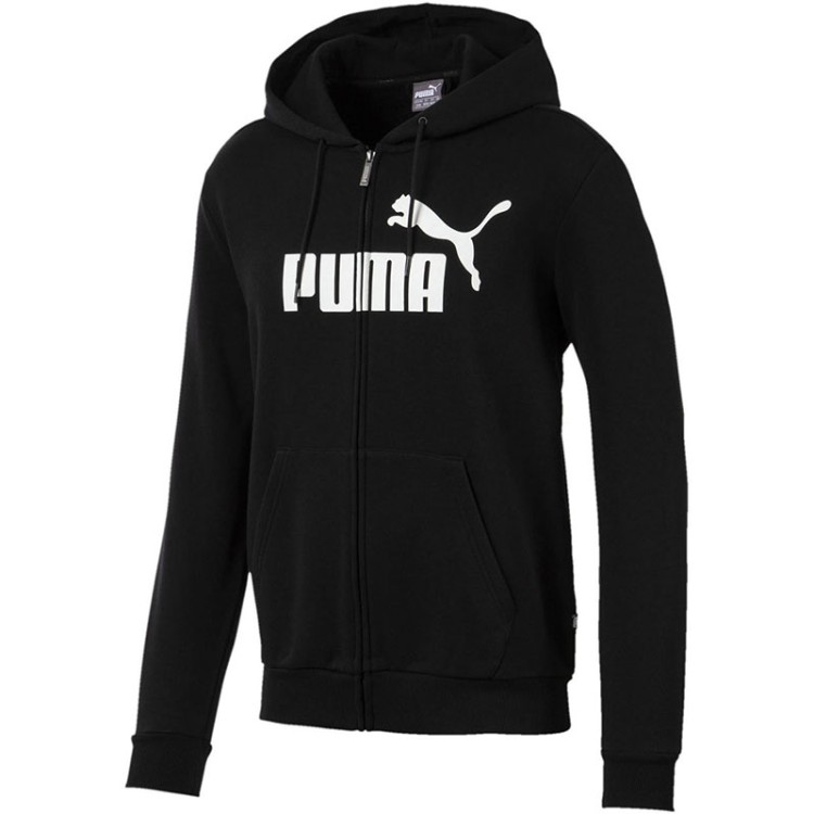Толстовка мужская Puma ESSENTIALS FLEECE HOODED JKT черная 85176501 изображение 1