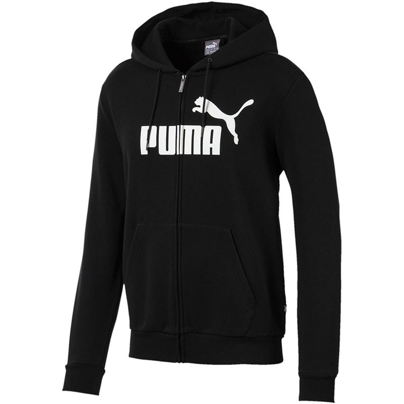 Толстовка мужская Puma ESSENTIALS FLEECE HOODED JKT черная 85176501 изображение 1