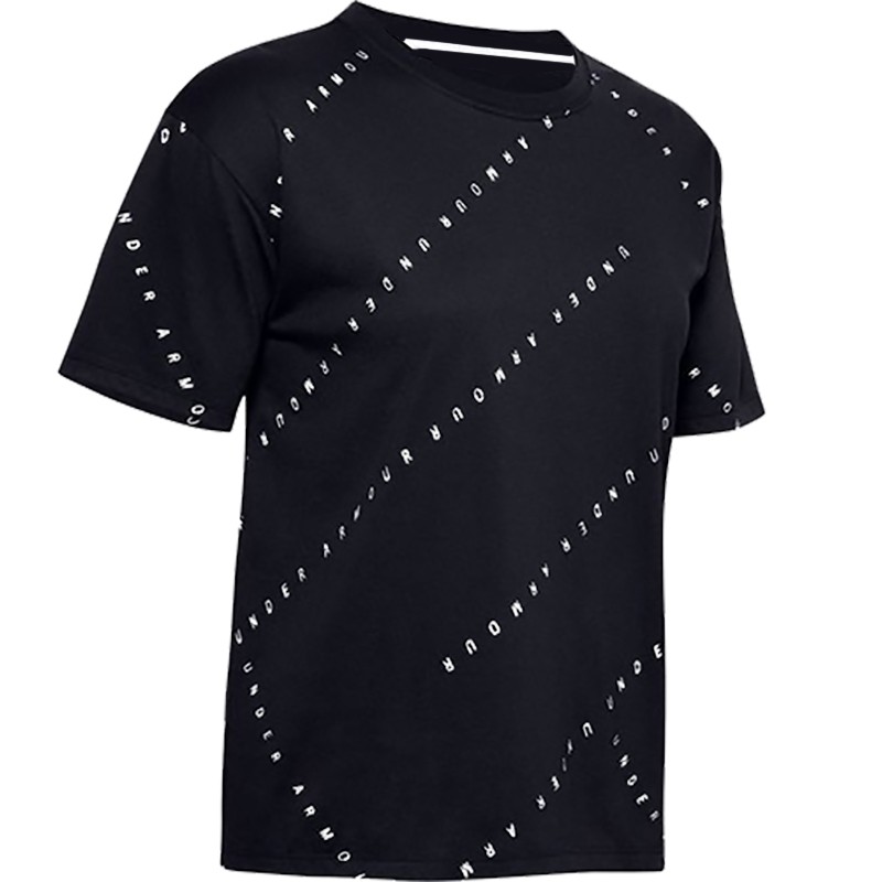 Футболка женская Under Armour UA Logo Print Live черная 1355708-001 — Sport City Футболка женская Under Armour UA Logo Print Live черная 1355708-001