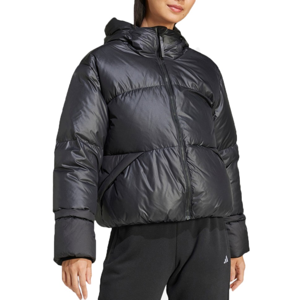 Куртка жіноча Adidas W BIG BAFFLE J чорна IV9771 — фото 1