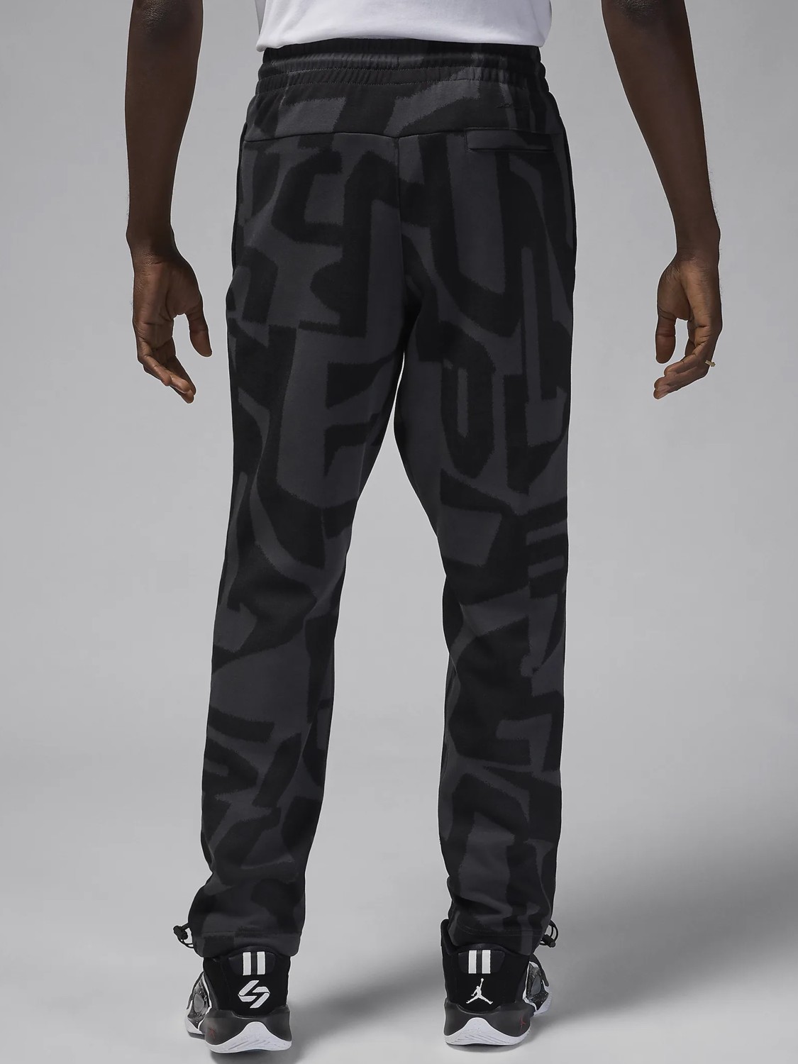 Брюки мужские Nike M J DF SPRT HOOP AOP PANT черные FV8622-010 изображение 3