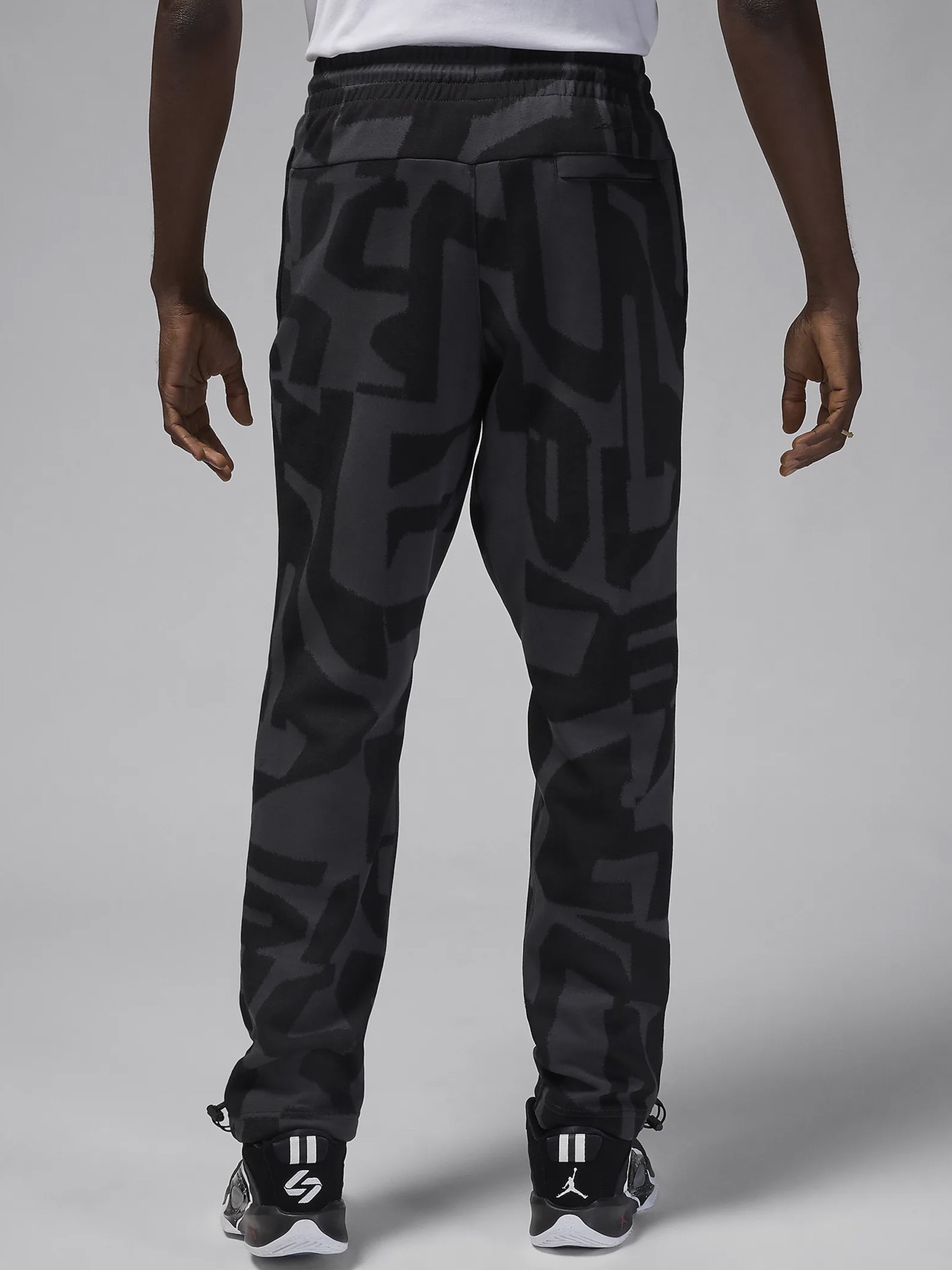 Брюки мужские Nike M J DF SPRT HOOP AOP PANT черные FV8622-010 изображение 3