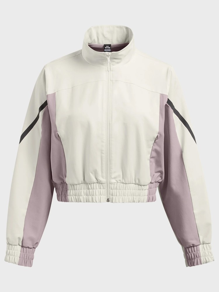 Вітрівка жіноча Under Armour Unstoppable Crop Jacket бежева 1386479-110 изображение 6