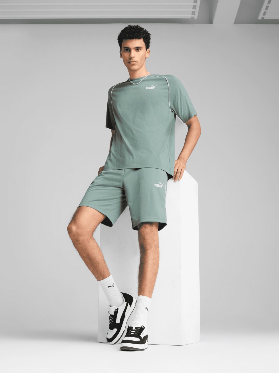 Шорти чоловічі Puma SPORT Poly Shorts зелені 68462230 — фото 5