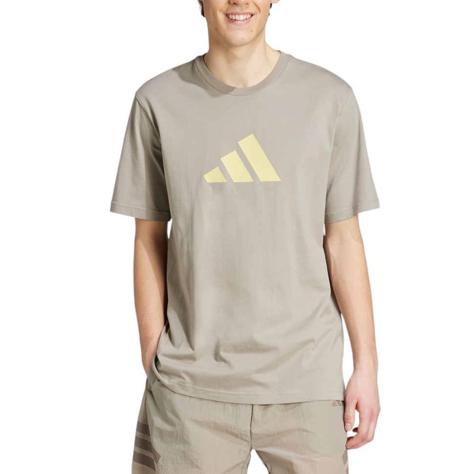 Футболка мужская Adidas M FI 3BAR TEE бежевая JD4915 — Sport City Футболка мужская Adidas M FI 3BAR TEE бежевая JD4915