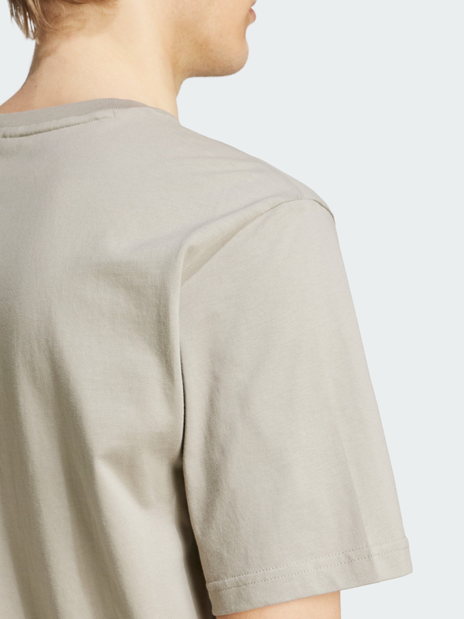 Футболка мужская Adidas M FI 3BAR TEE бежевая JD4915 изображение 6