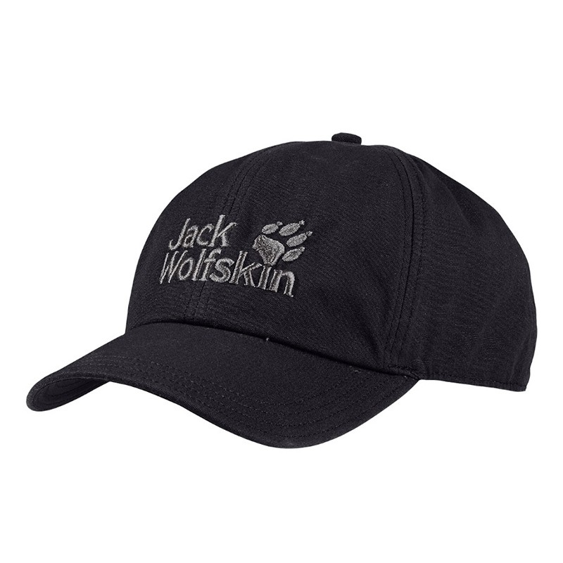 Бейсболка Jack Wolfskin Baseball Cap черная 1900671-6001 — фото 2