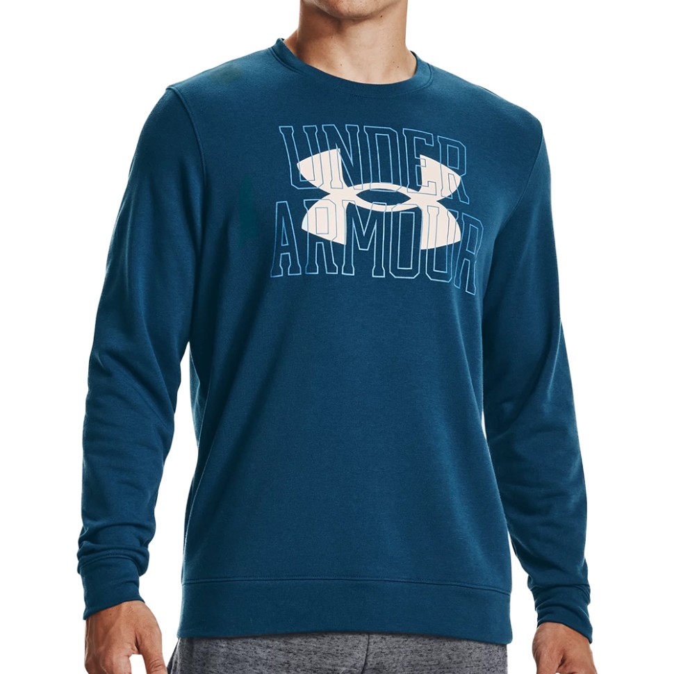 Чоловіча толстовка Under Armour Ua Rival Terry Logo Crew синя 1370391-458 изображение 1