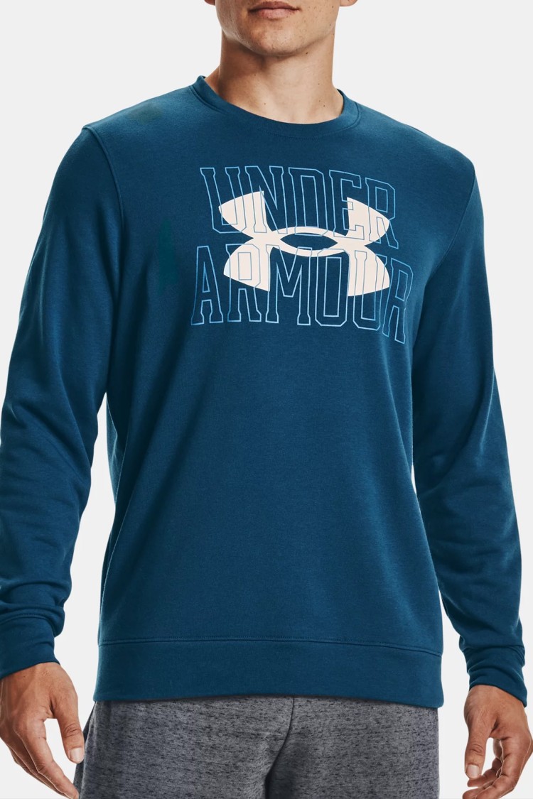 Чоловіча толстовка Under Armour Ua Rival Terry Logo Crew синя 1370391-458 изображение 2