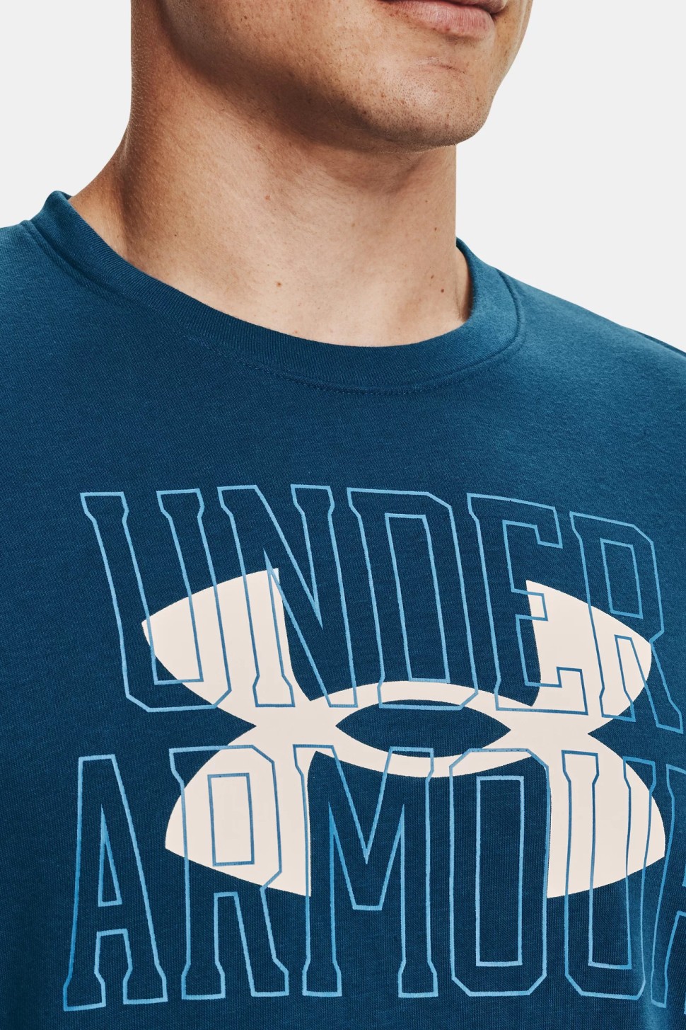 Чоловіча толстовка Under Armour Ua Rival Terry Logo Crew синя 1370391-458 — фото 4