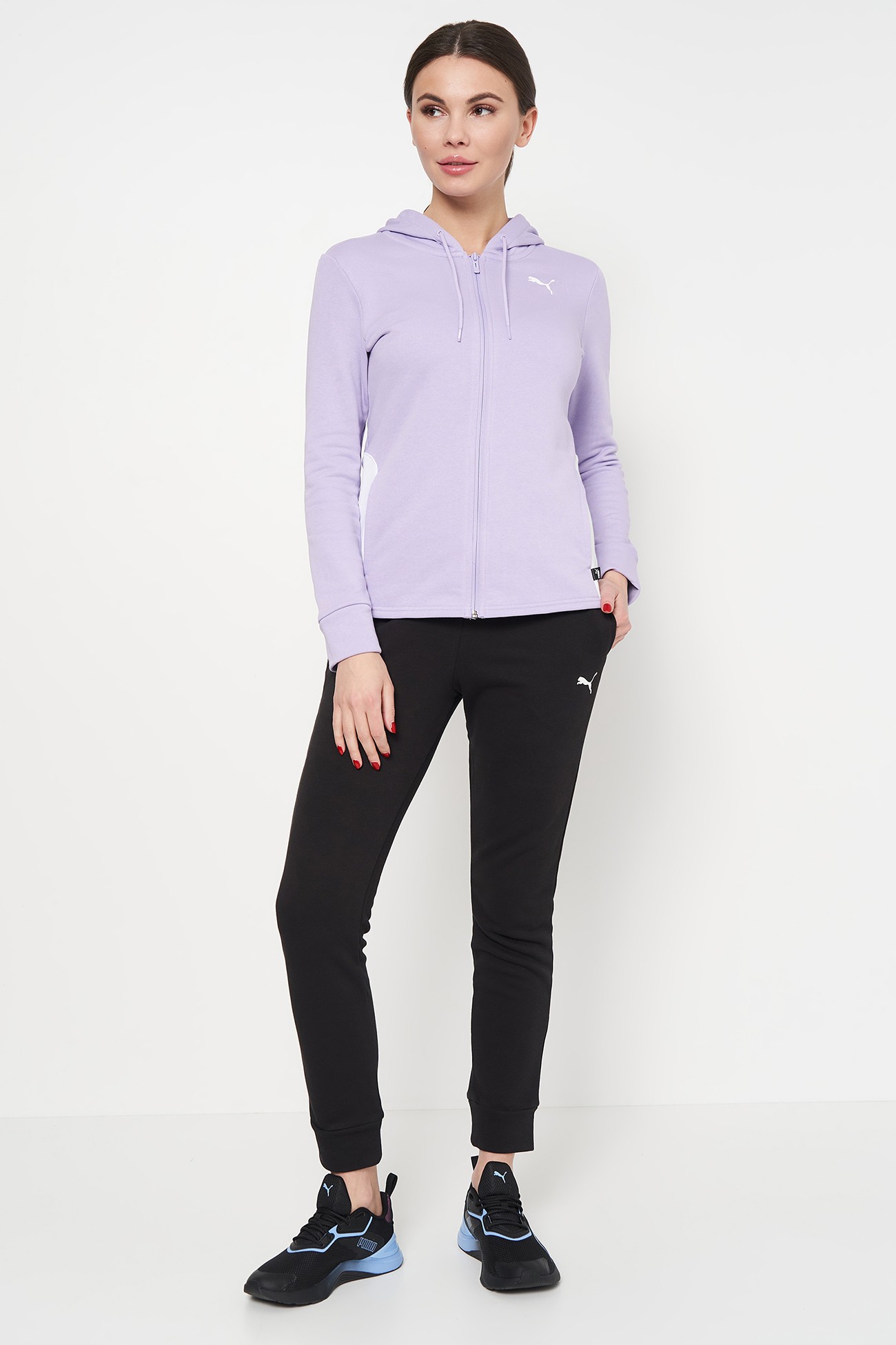 Костюм женский Puma Classic Hooded Tracksuit фиолетовый 67369925 изображение 2