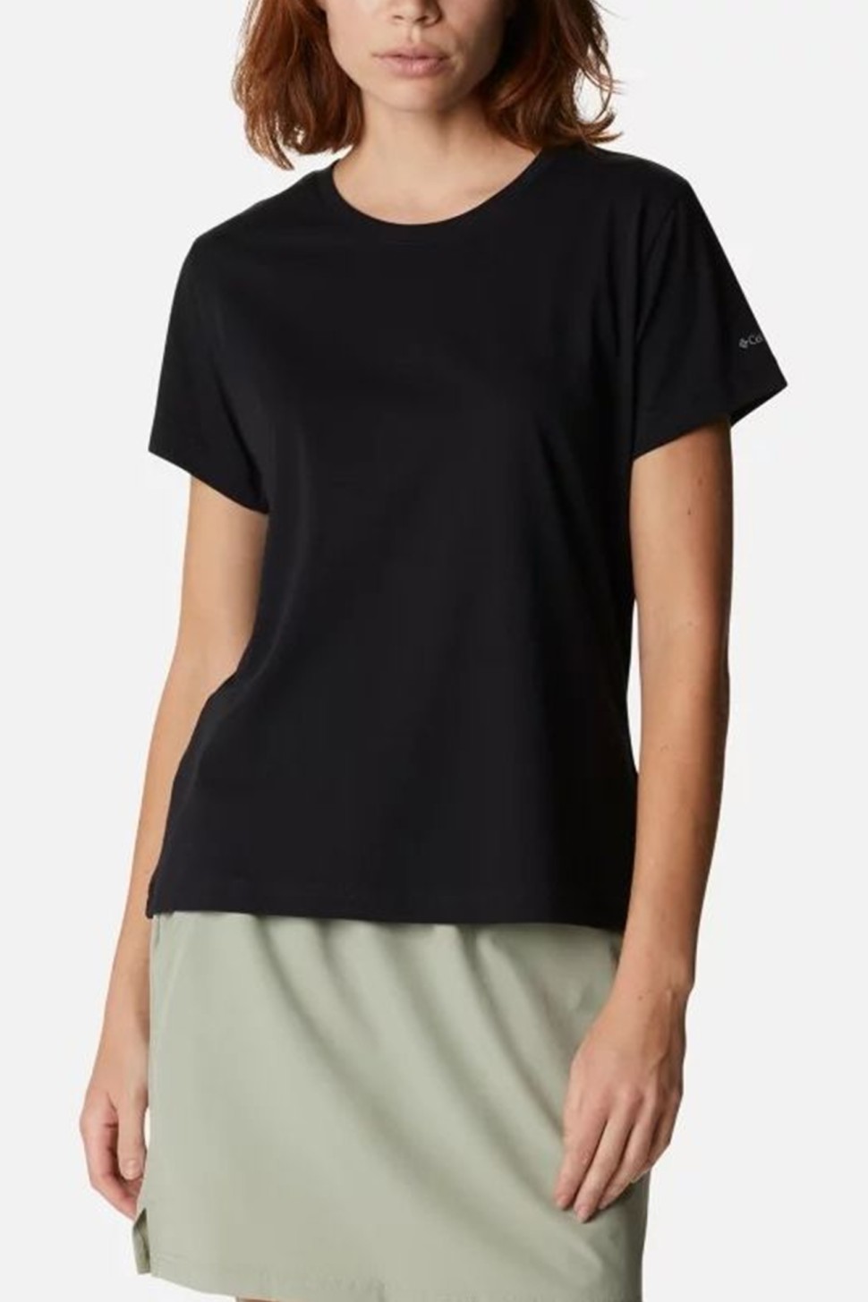 Футболка женская Columbia Sapphire Point™ Short Sleeve Tee черная 1992021-010 — фото 2 — Sport City Футболка женская Columbia Sapphire Point™ Short Sleeve Tee черная 1992021-010 — фото 2