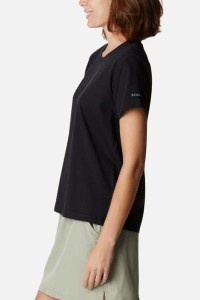 Футболка женская Columbia Sapphire Point™ Short Sleeve Tee черная 1992021-010 изображение 6