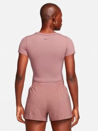 Футболка женская Nike W NK ONE FITTED DF SS TOP коричневая FN2804-208 изображение 3