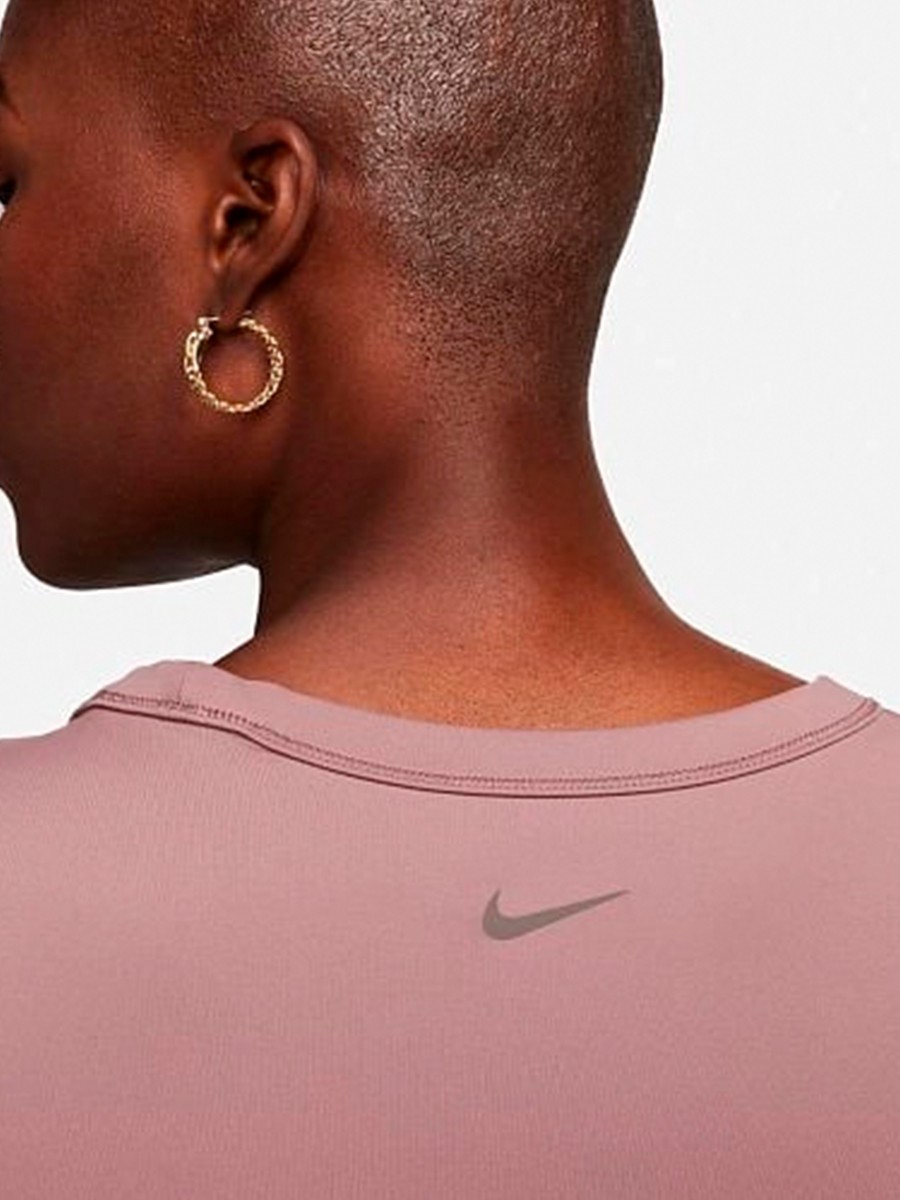 Футболка жіноча Nike W NK ONE FITTED DF SS TOP коричнева FN2804-208 — фото 4