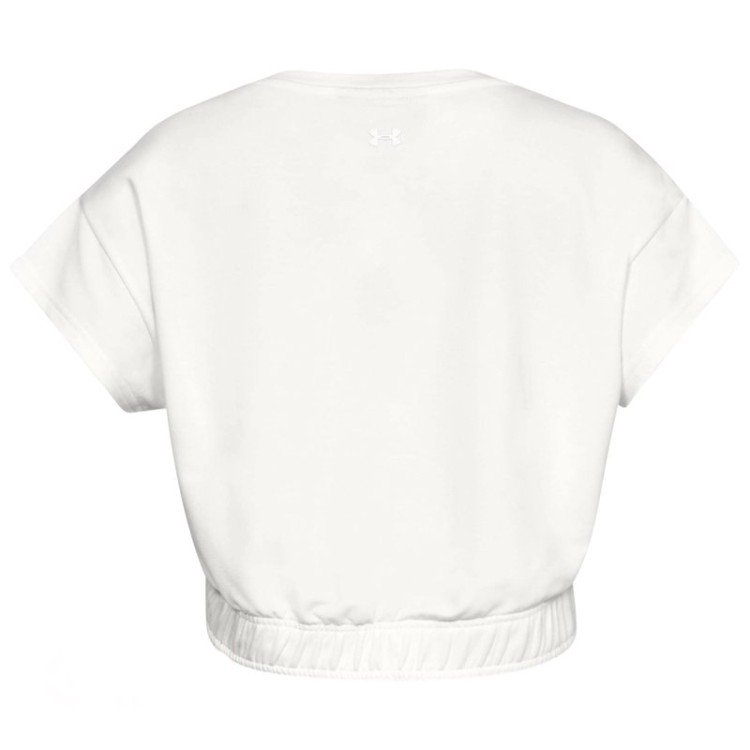 Футболка женская Under Armour Featherweight Fleece Crop Top белая 1328958-112 изображение 2