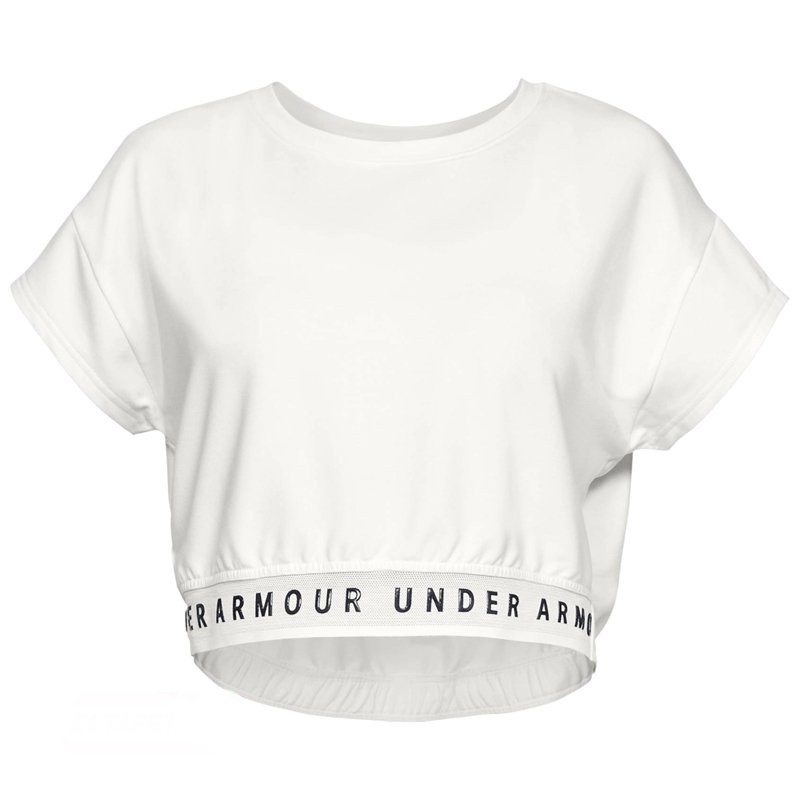 Футболка женская Under Armour Featherweight Fleece Crop Top белая 1328958-112 изображение 1