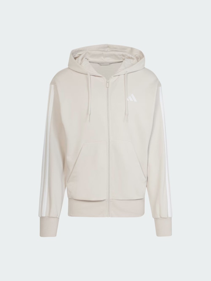 Толстовка чоловіча Adidas M 3S FT FZ HD бежева JE6340 изображение 8