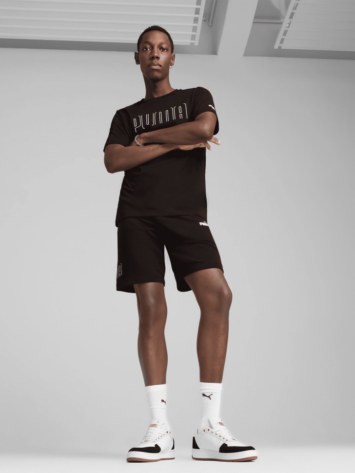Шорти чоловічі Puma PUMA SPORT Graphic Shorts чорні 68462301 изображение 4