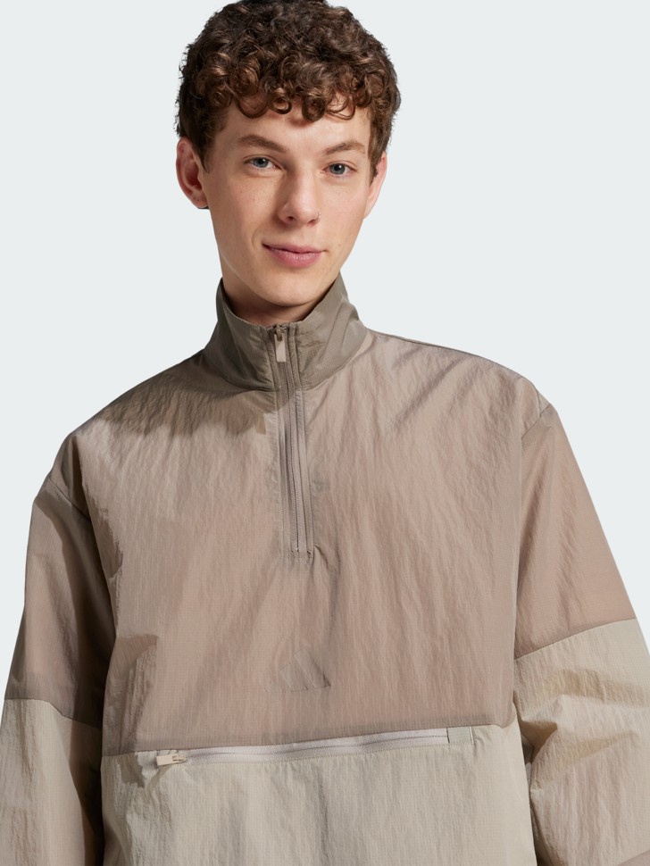 Толстовка мужская Adidas M FI WV HZ бежевая JD4930 изображение 4
