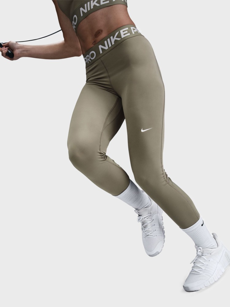 Леггинсы женские Nike W NP 365 TIGHT хаки CZ9779-320 изображение 4