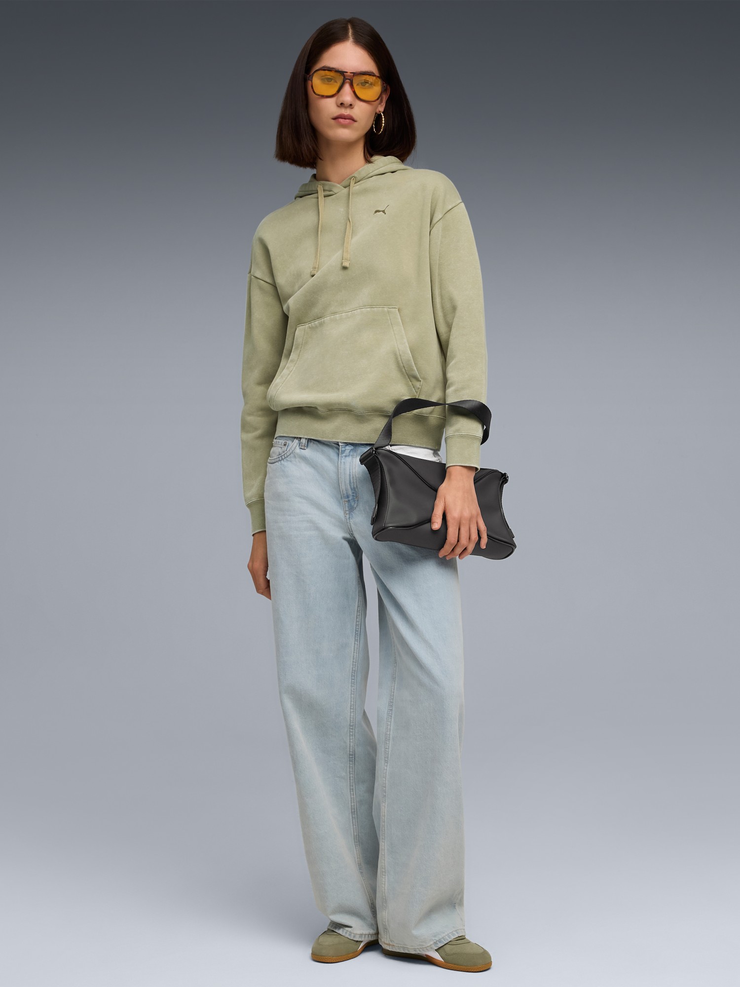 Толстовка жіноча Puma ESS ELEVATED Wash Hoodie оливкова 68810382 изображение 4