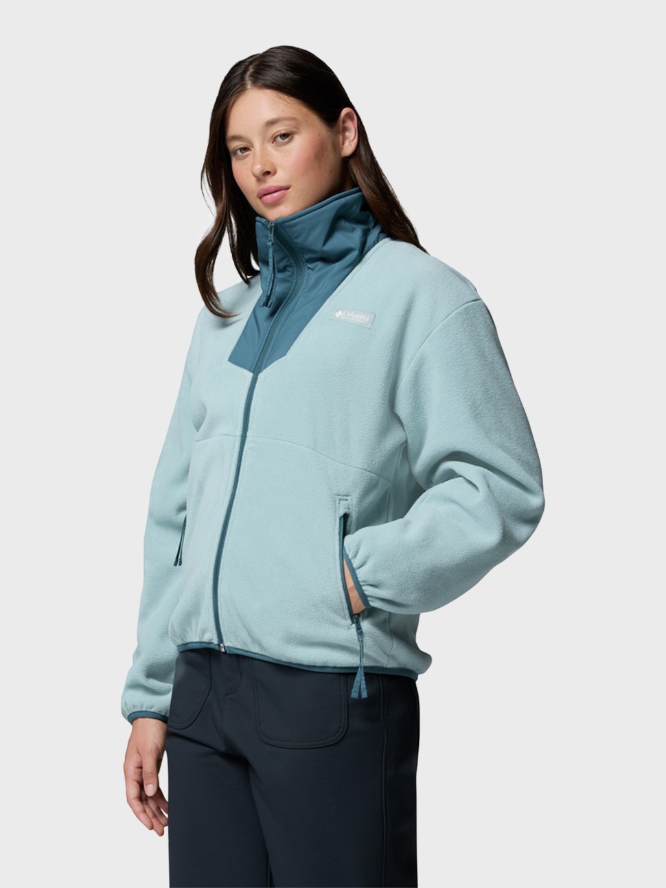 Толстовка женская Columbia Sequoia Grove™ Full Zip Fleece бирюзовая 2085311-461 — фото 3 — Sport City Толстовка женская Columbia Sequoia Grove™ Full Zip Fleece бирюзовая 2085311-461 — фото 3