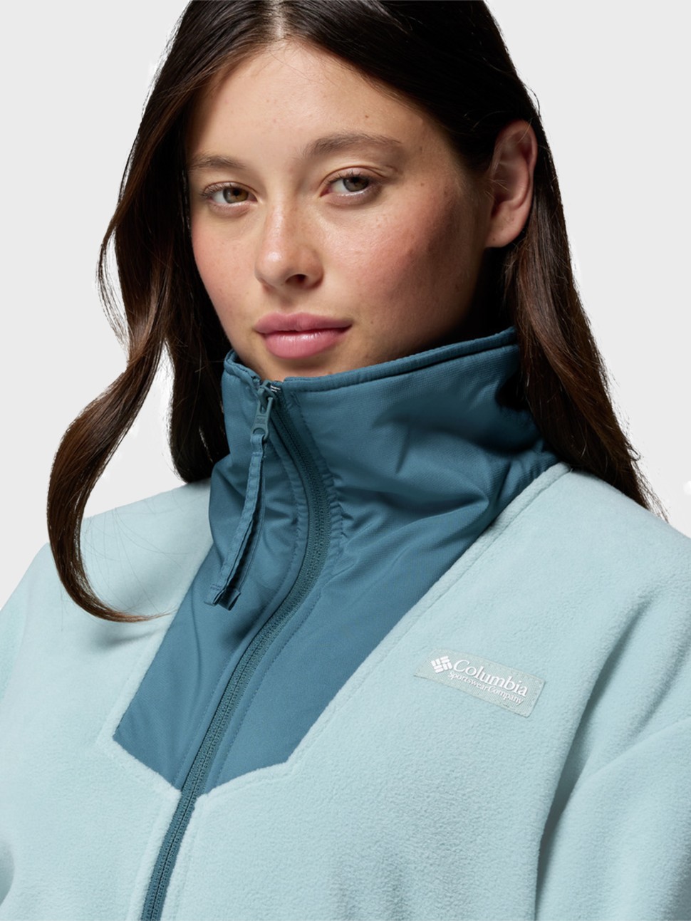 Толстовка женская Columbia Sequoia Grove™ Full Zip Fleece бирюзовая 2085311-461 — фото 6 — Sport City Толстовка женская Columbia Sequoia Grove™ Full Zip Fleece бирюзовая 2085311-461 — фото 6