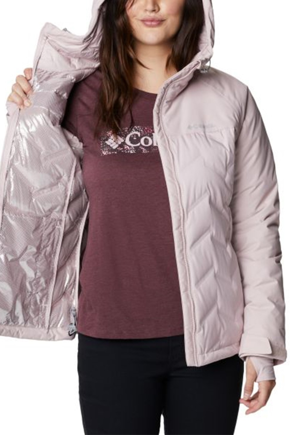 Куртка жіноча Columbia   Grand Trek Down Jacket  рожева 1859641-618 — фото 2