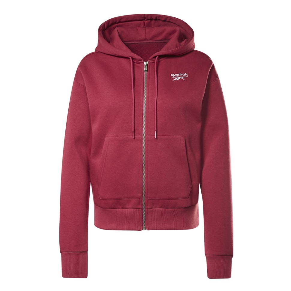 Толстовка женская Reebok Ri Full Zip бордовая GV3294 изображение 1