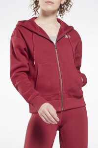 Толстовка женская Reebok Ri Full Zip бордовая GV3294 изображение 2