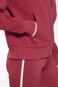 Толстовка женская Reebok Ri Full Zip бордовая GV3294 изображение 5