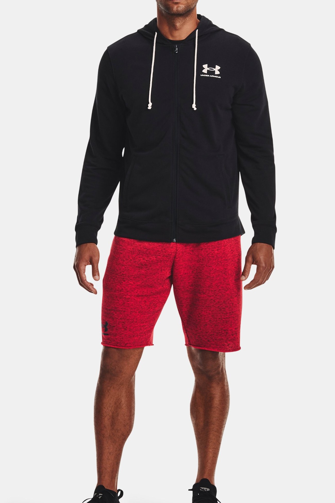 Чоловіча толстовка Under Armour Ua Rival Terry Lc Fz чорна 1370409-001 изображение 4