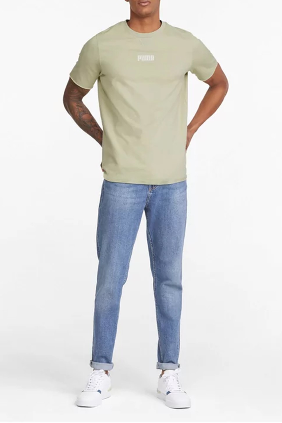 Футболка мужская Puma Modern Basics Baby Terry Tee бежевая 84844333 — фото 2 — Sport City Футболка мужская Puma Modern Basics Baby Terry Tee бежевая 84844333 — фото 2