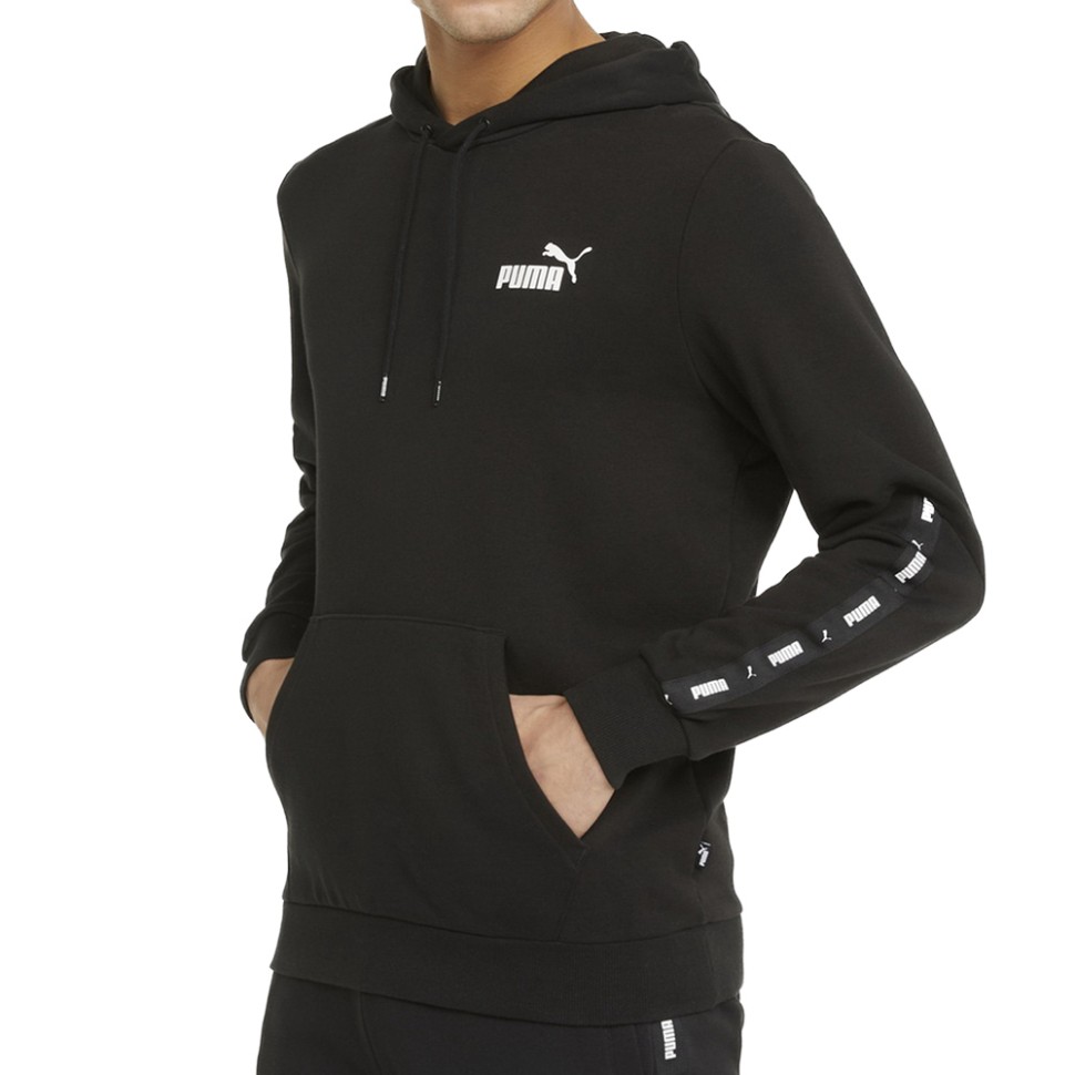 Толстовка чоловіча Puma ESS+ Tape Hoodie чорна 84738501 — фото 1