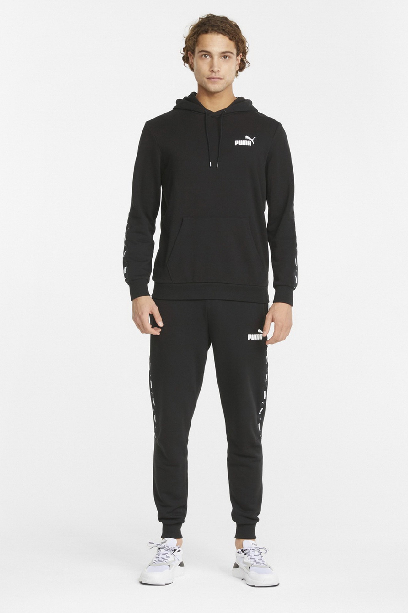 Толстовка чоловіча Puma ESS+ Tape Hoodie чорна 84738501 изображение 2