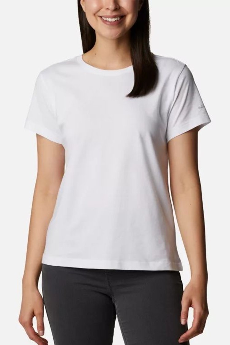Футболка женская Columbia Sapphire Point™ Short Sleeve Tee белая 1992021-100 изображение 2